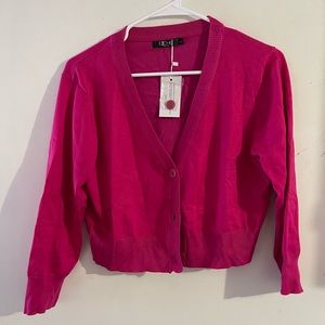 Girls EXCHIC pink cardigan brand new with tags still attached size large